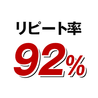 リピート率92%